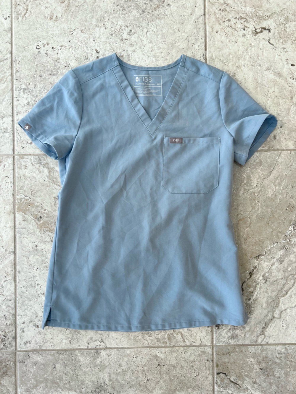 FIGS Catarina One-Pocket Scrub Top Limited Edition Dusty Blue Gray (PO#3134) XXS